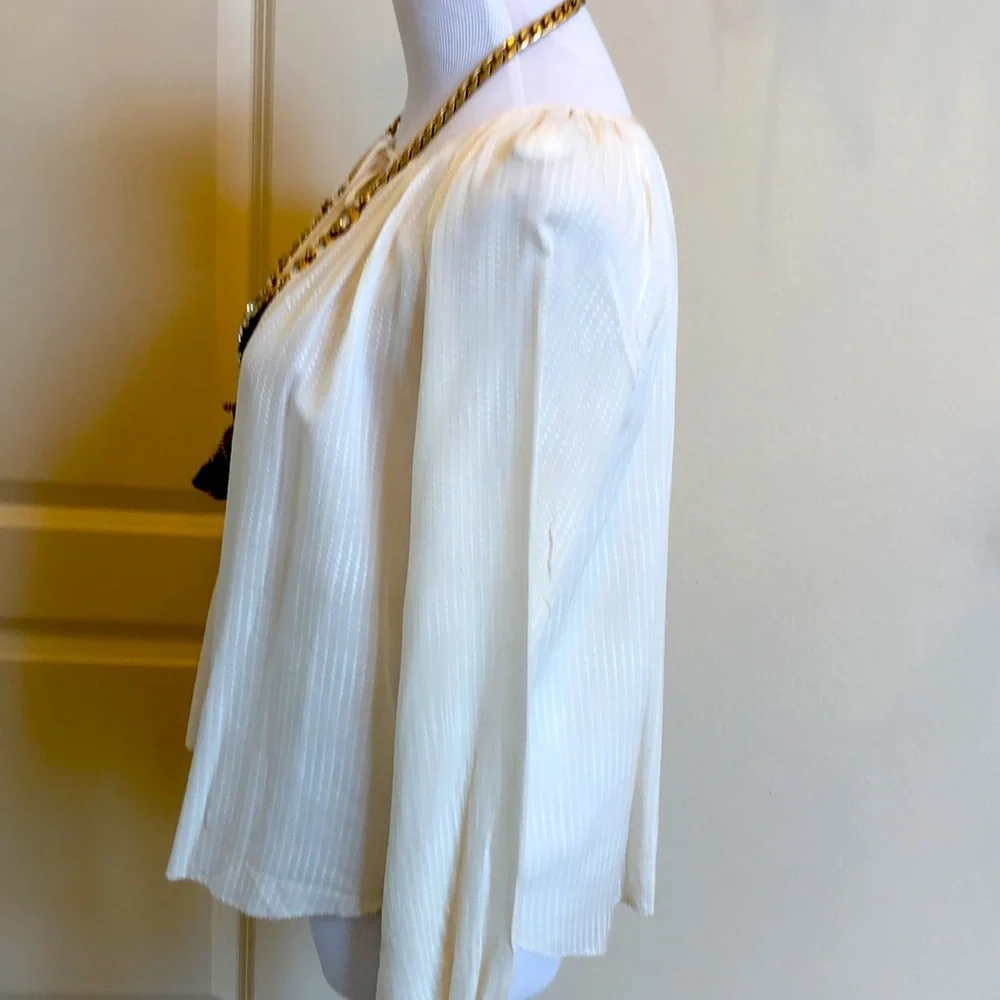 NWOT L’Agence cream silk top
